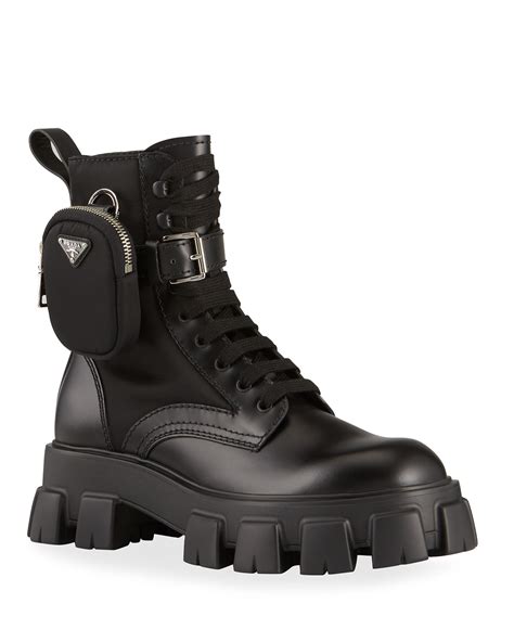 combat boot prada